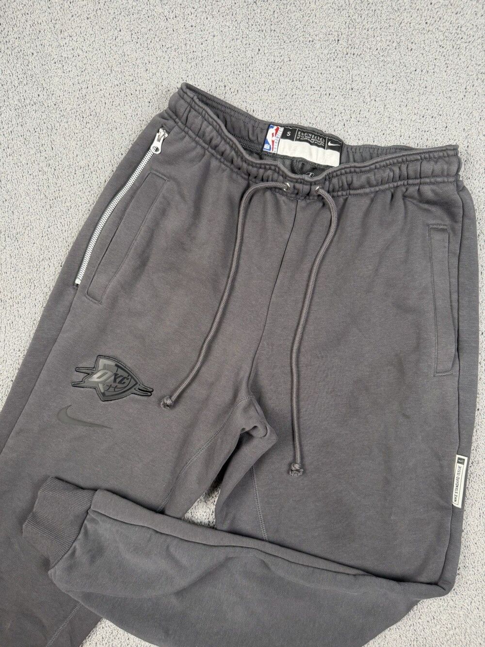 Nike OKC Thunder Pants Mens S Dark Gray NBA Engineered Sweatpants Casual Gym